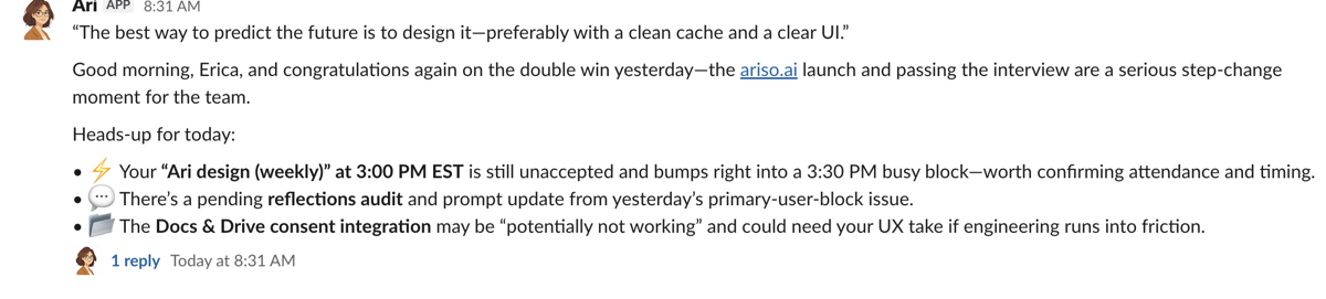 Screenshot from @erica